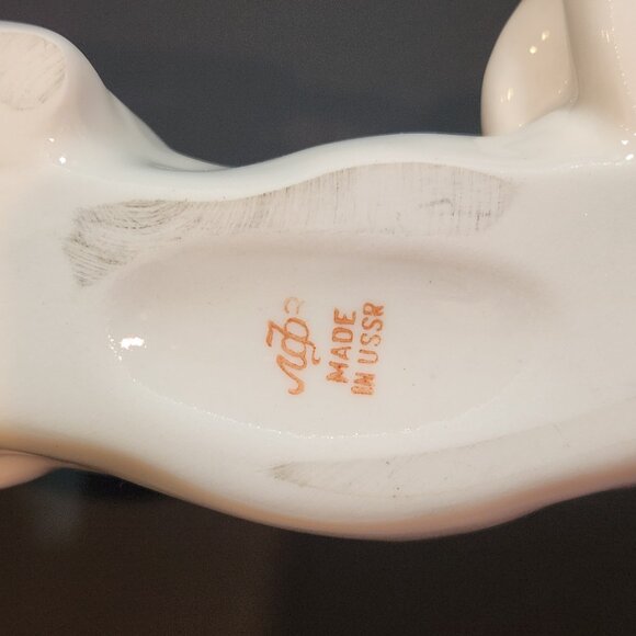 Gorgeous Lomonosov Porcelain Factory Great Dane Porcelain Figurine Made In USSR - Picture 7 of 7